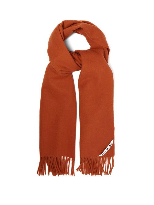 Matchesfashion.com Acne Studios - Canada Fringed Wool Scarf - Mens - Orange