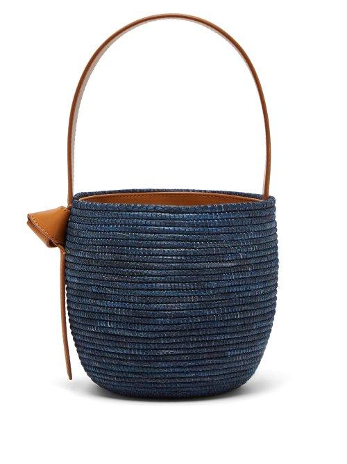 Matchesfashion.com Cesta Collective - Contrast Panel Basket Bag - Womens - Navy Multi