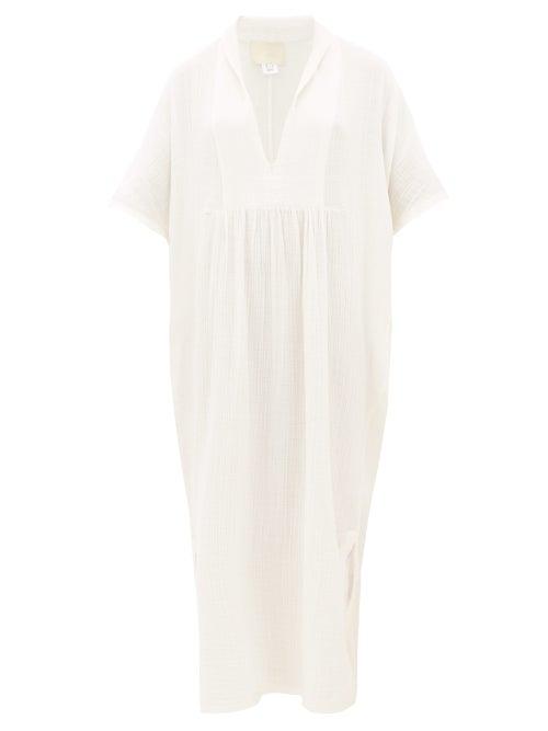 Matchesfashion.com Anaak - Kai Slubbed-cotton Kaftan - Womens - Ivory