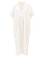 Matchesfashion.com Anaak - Kai Slubbed-cotton Kaftan - Womens - Ivory