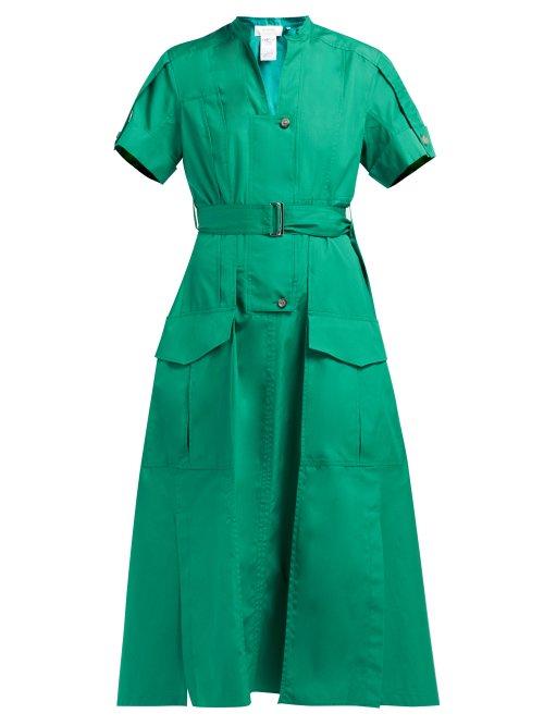 Matchesfashion.com Sportmax - Fionda Shirtdress - Womens - Dark Green