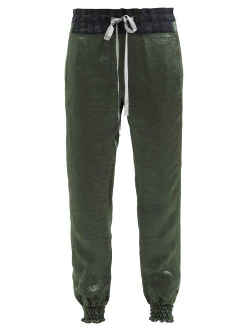 Matchesfashion.com Ann Demeulemeester - Hammered Satin Trousers - Womens - Grey