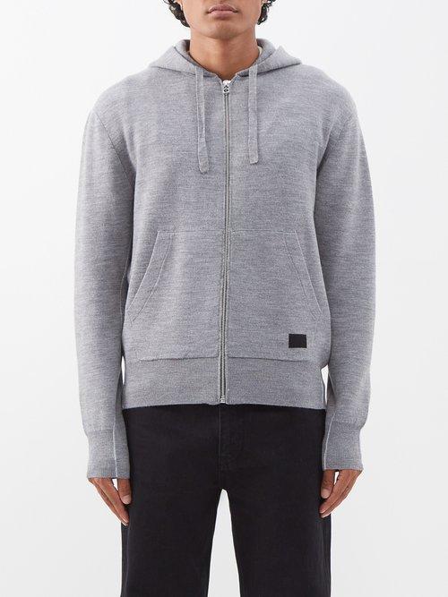 Rag & Bone - York Zipped Wool-blend Hoodie - Mens - Grey