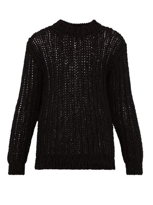 Matchesfashion.com Calvin Klein 205w39nyc - Loose Knit Cotton Sweater - Mens - Black