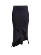 Matchesfashion.com Roland Mouret - Lucca Stretch Knit Mermaid Midi Skirt - Womens - Navy