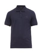 Matchesfashion.com Belstaff - Logo Embroidered Cotton Piqu Polo Shirt - Mens - Navy