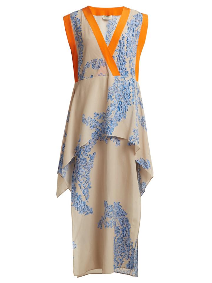 Fendi Ramage Floral-print Silk-crepe Kaftan