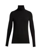 Ladies Lingerie Wolford - Aurora Roll-neck Jersey Top - Womens - Black