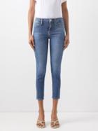 Frame - Le High Skinny Cropped Jeans - Womens - Mid Denim