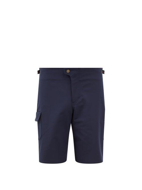 Caf Du Cycliste - Virginie Technical-jersey Shorts - Mens - Navy