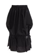 Noir Kei Ninomiya - Belted Wool Midi Skirt - Womens - Black