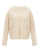 Totme - Round-neck Alpaca-blend Sweater - Womens - Cream