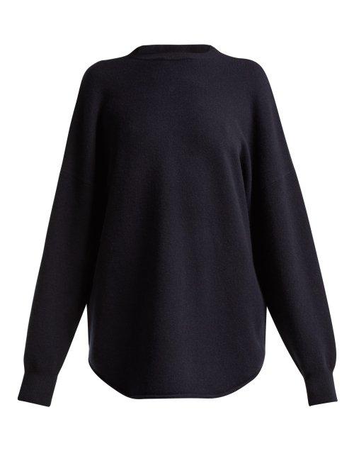 Matchesfashion.com Extreme Cashmere - No. 53 Crew Hop Cashmere Blend Sweater - Womens - Navy