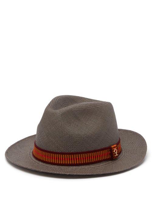 Matchesfashion.com Yosuzi - Elias Straw Hat - Mens - Grey Multi