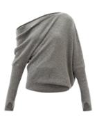 Tom Ford - Off-the-shoulder Cashmere-blend Sweater - Womens - Grey