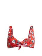 Matchesfashion.com Fisch - Lurin Angelfish Print Bikini Top - Womens - Red Print