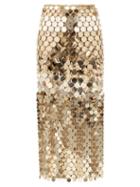 Matchesfashion.com Paco Rabanne - High-rise Chainmail Midi Skirt - Womens - Gold