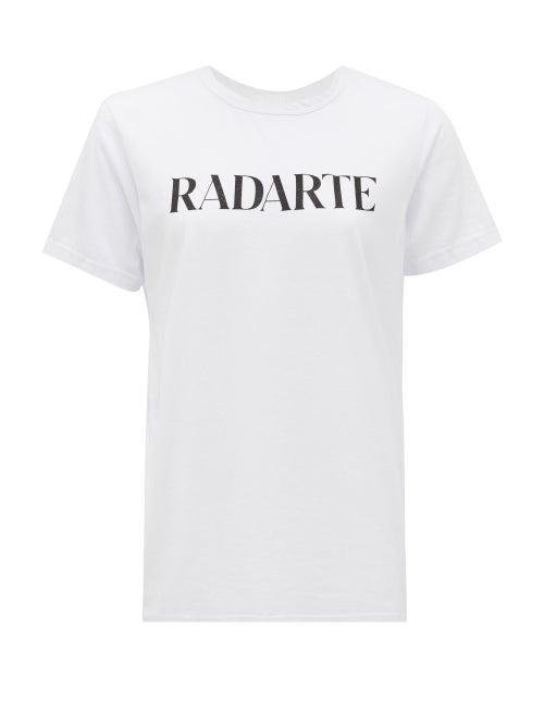 Matchesfashion.com Rodarte - Logo-print T-shirt - Womens - White