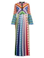 Matchesfashion.com Mary Katrantzou - Desmine Perfume Print Crepe De Chine Dress - Womens - Multi