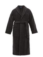 Matchesfashion.com Polo Ralph Lauren - Logo Embroidered Cotton Terry Robe - Mens - Grey