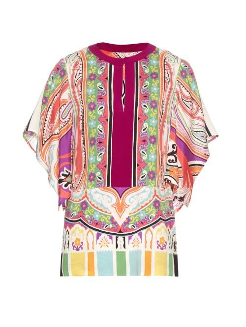 Etro Paisley And Floral-print Silk-blend Blouse