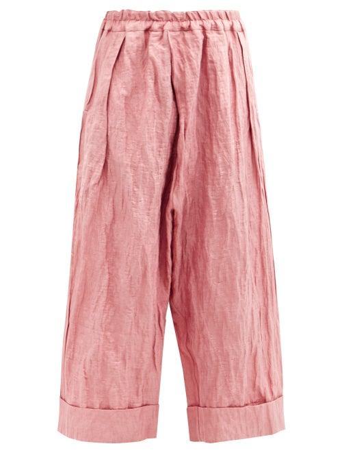 Matchesfashion.com Toogood - The Baker Cotton-blend Twill Wide-leg Trousers - Womens - Pink