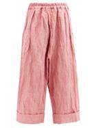 Matchesfashion.com Toogood - The Baker Cotton-blend Twill Wide-leg Trousers - Womens - Pink
