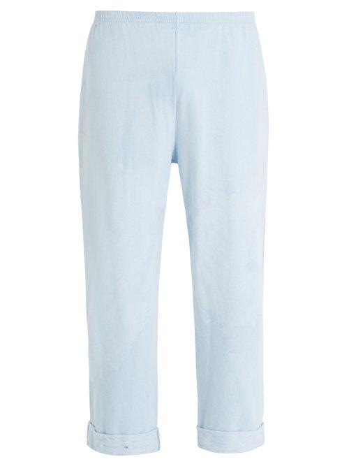 Matchesfashion.com Audrey Louise Reynolds - Elasticated Waist Cotton Track Pants - Mens - Indigo