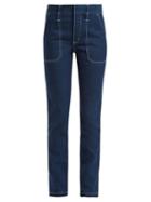 Matchesfashion.com Chlo - Contrast Stitch Stretch Denim Jeans - Womens - Denim
