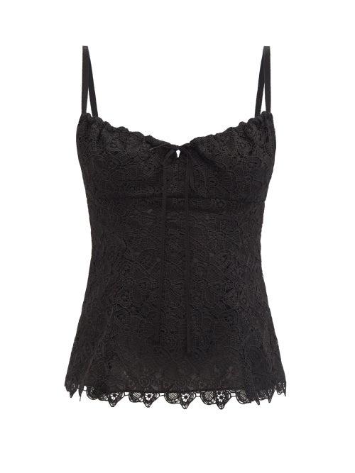 Ladies Rtw Brock Collection - Siria Macram-lace Top - Womens - Black