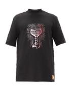 Matchesfashion.com Boramy Viguier - Grail-print Cotton-jersey T-shirt - Mens - Black