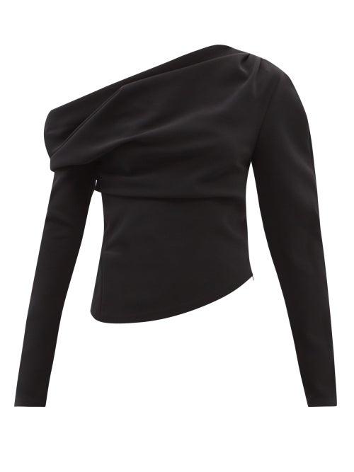 A.w.a.k.e. Mode - Asymmetric Off-the-shoulder Top - Womens - Black