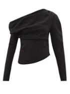 A.w.a.k.e. Mode - Asymmetric Off-the-shoulder Top - Womens - Black