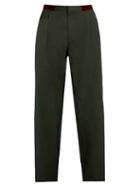 Kolor Pleat-front Straight-leg Cotton Trousers