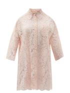 Matchesfashion.com Dolce & Gabbana - Dropped-shoulder Cordonetto-lace Shirt - Womens - Light Pink