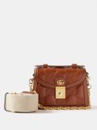 Gucci - Gg-embossed Mini Matelass-leather Handbag - Womens - Tan
