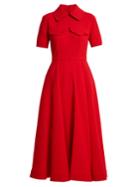 Emilia Wickstead Alice Short-sleeved Wool Midi Dress