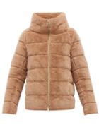 Matchesfashion.com Herno - Quilted Down Faux Fur Jacket - Womens - Beige