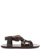 Matchesfashion.com Marsll - Sandellone Cross-strap Leather Sandals - Mens - Black