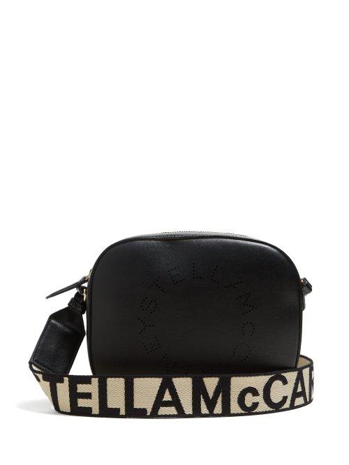 Matchesfashion.com Stella Mccartney - Logo Faux Leather Cross Body Bag - Womens - Black