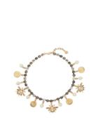 Matchesfashion.com Erdem - Bee And Crystal Charm Necklace - Womens - Gold