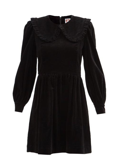 Shrimps - Blanche Cotton-blend Corduroy Dress - Womens - Black