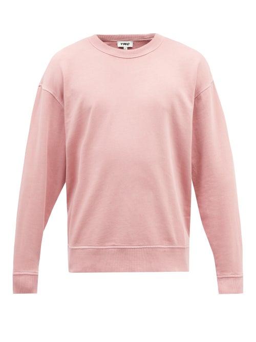 Mens Rtw Ymc - Daisy Loopback Cotton-jersey Sweatshirt - Mens - Pink