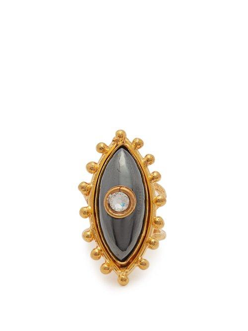 Matchesfashion.com Sylvia Toledano - Third Eye Hematite Ring - Womens - Black