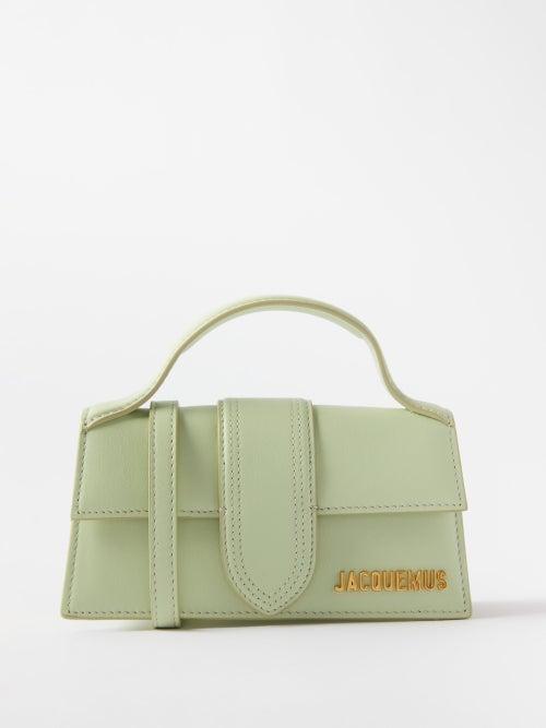 Jacquemus - Bambino Leather Shoulder Bag - Womens - Light Green