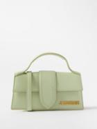 Jacquemus - Bambino Leather Shoulder Bag - Womens - Light Green