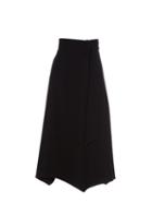 Lemaire Belted Yak-wool Midi Skirt