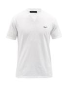 Ermenegildo Zegna - Logo-embroidered Cotton-jersey T-shirt - Mens - White