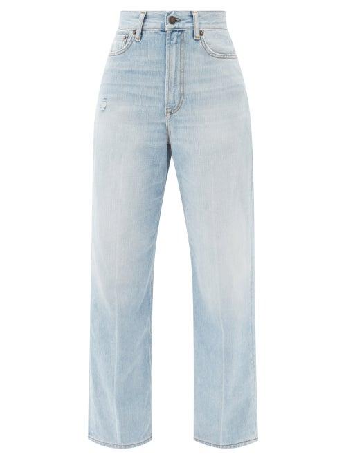 Acne Studios - 1993 High-rise Cropped Jeans - Womens - Light Blue