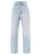 Acne Studios - 1993 High-rise Cropped Jeans - Womens - Light Blue
